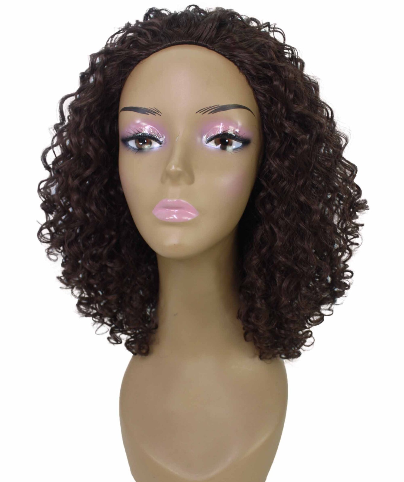 LUXLUXE Tatiana Curly Body Waves 15 in Long Half Wig, BH-0002