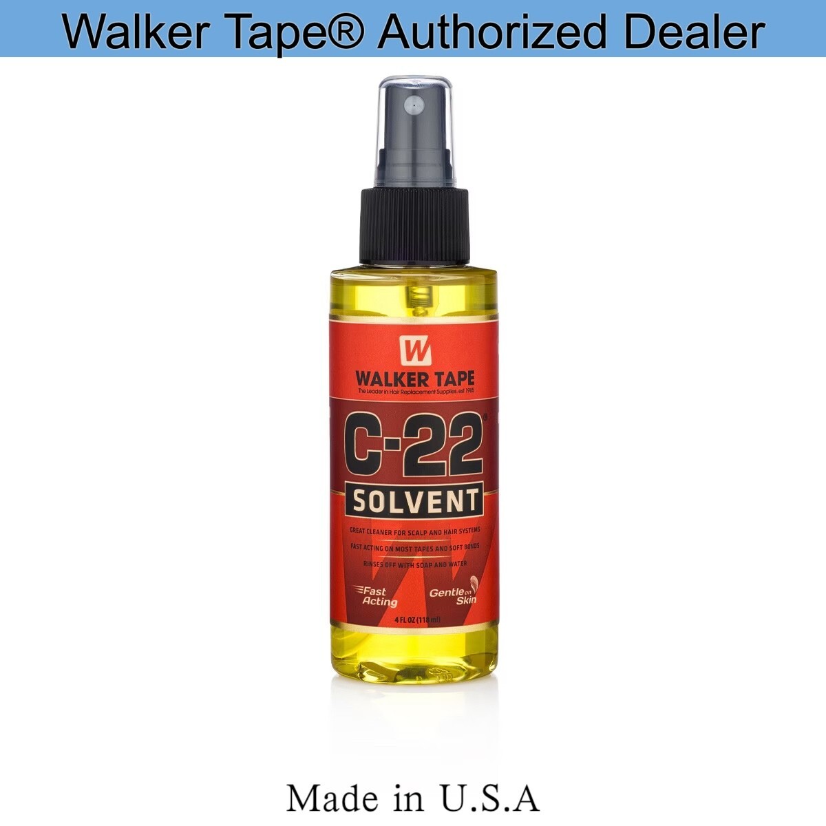 Walker C-22 Citrus Solvent, 4oz(118ml), Soft Bonds Wig Glue Remover