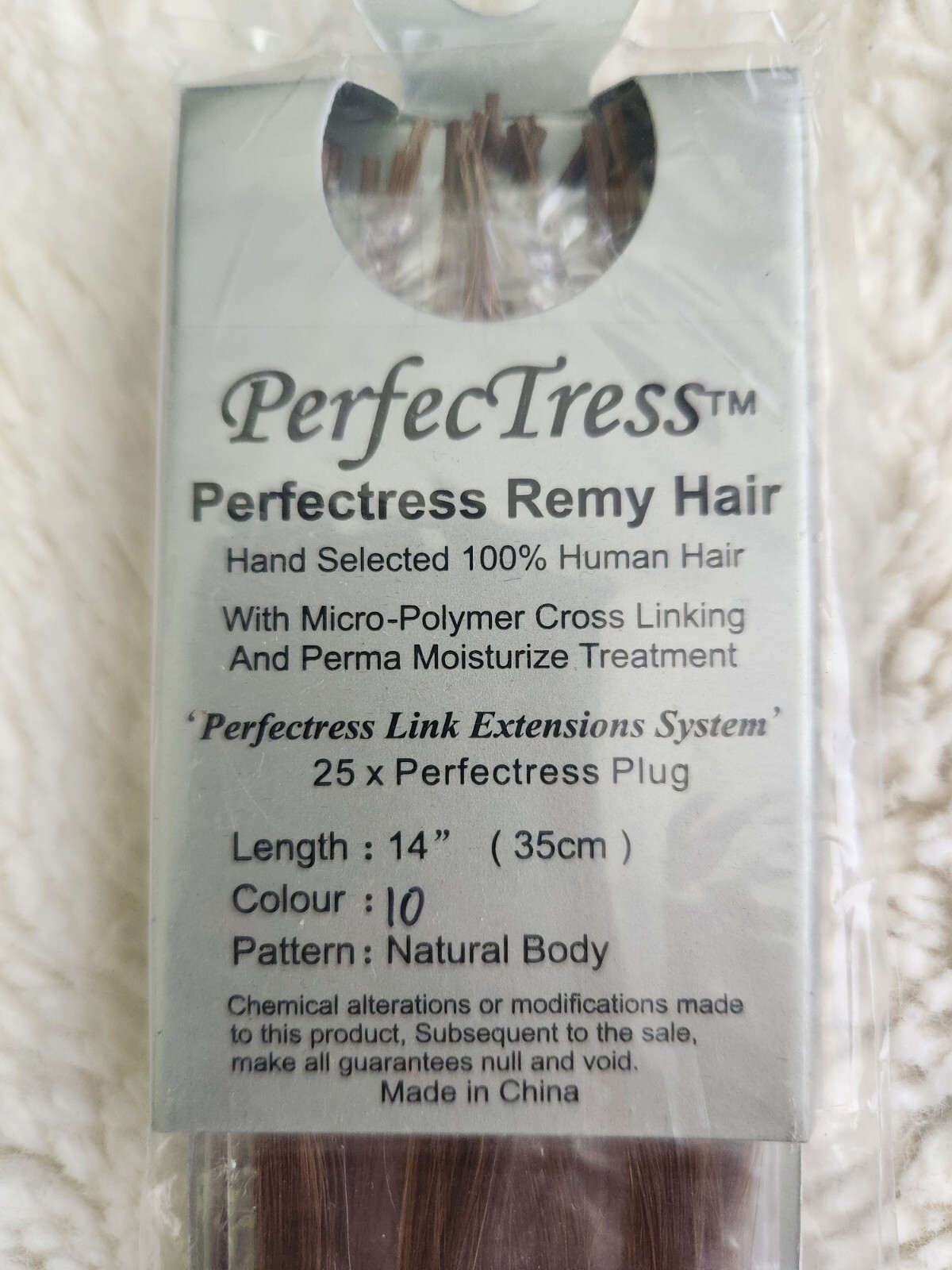 PerfecTress Remy Hair Plugs 14″ Light Brown (#10) 25x Lot Of 11pks Natural Body