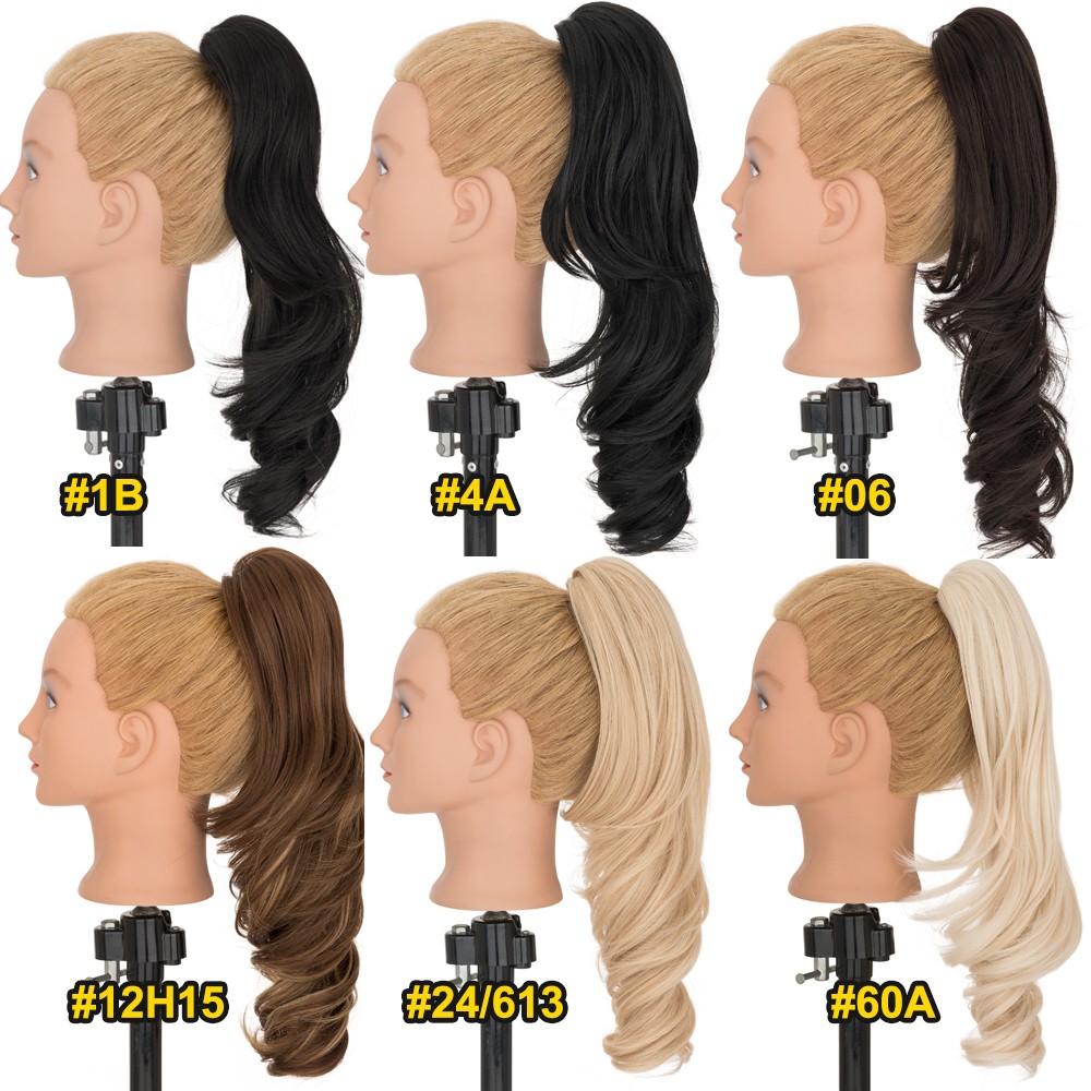 18″ Claw Clip Ponytail Extension Clip On Pony Tails Hair Extensions for Women US