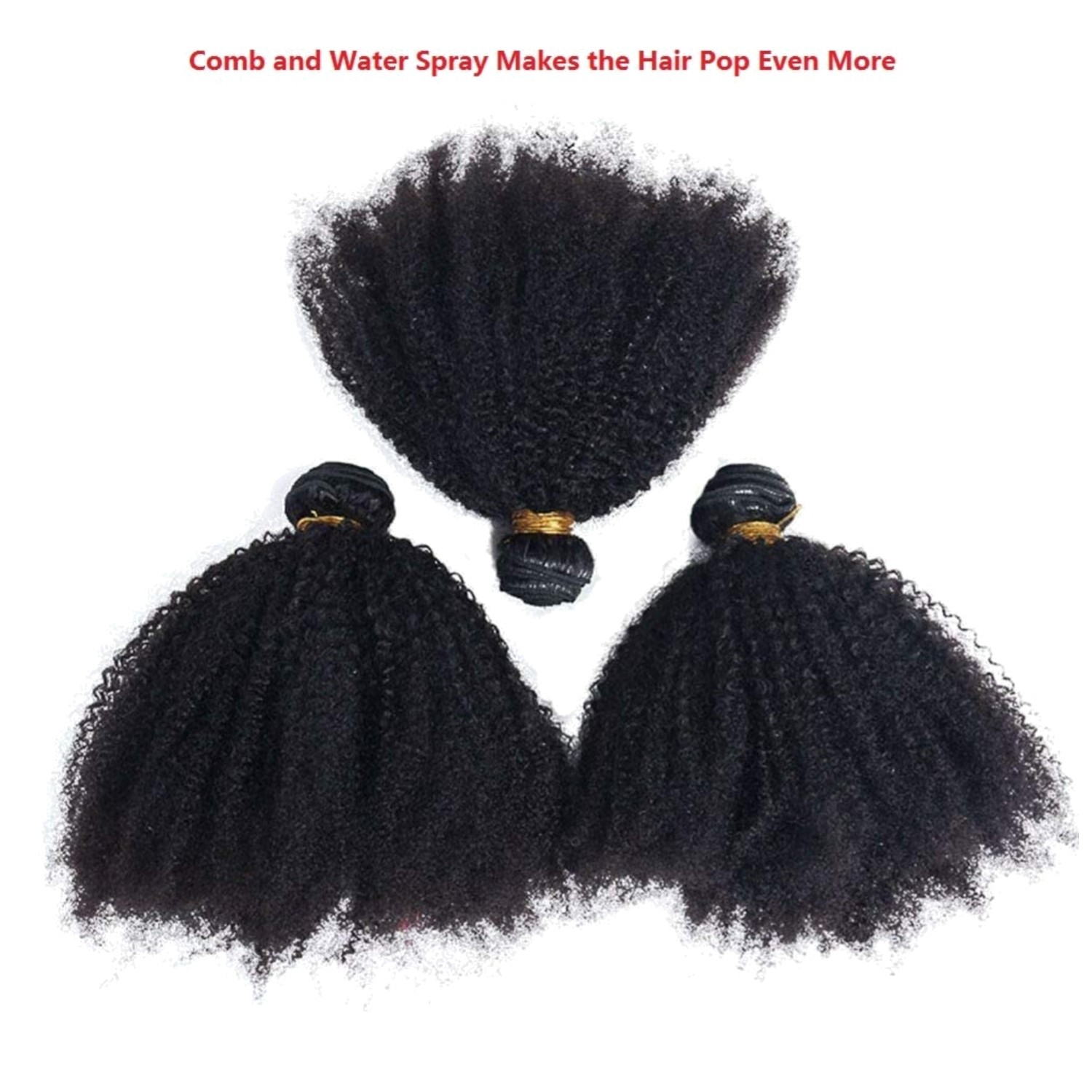 Mongolian Afro Kinky Curly Human Hair Bundles