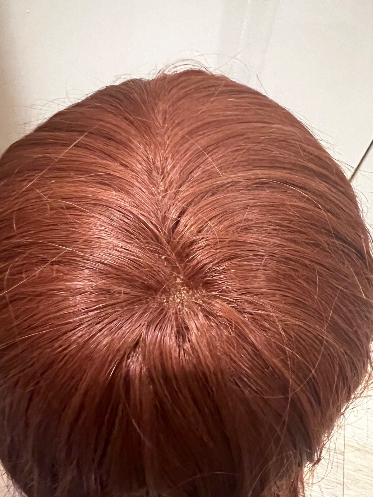 100% Human Hair Topper Cowboy Red Straight Hair 16″