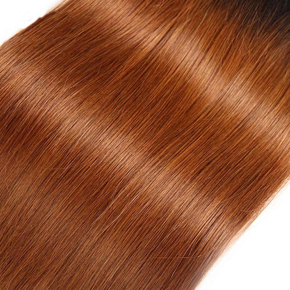 Ombre Brown Human Hair Bundles 1B30 Brown Straight Bundles Ombre Brazilian Bu…