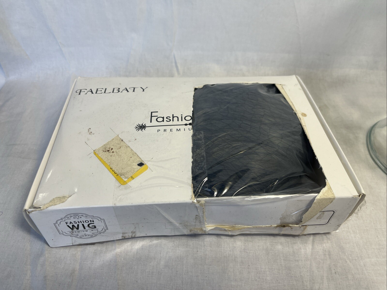 FAELBATY Synthetic Short Bob Blue mix Wavy Wig w bangs Shoulder Length 14″+gifts