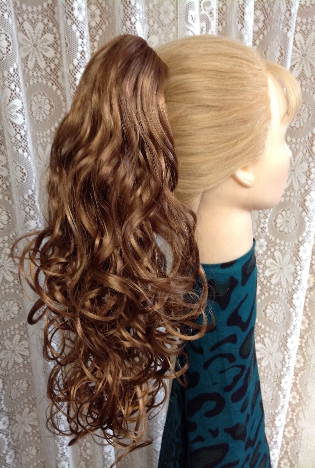 DIAMOND DM42 CLAWCLIP ON DRAWSTRING Hairpiece 27/30 Strawberry Blonde Auburn