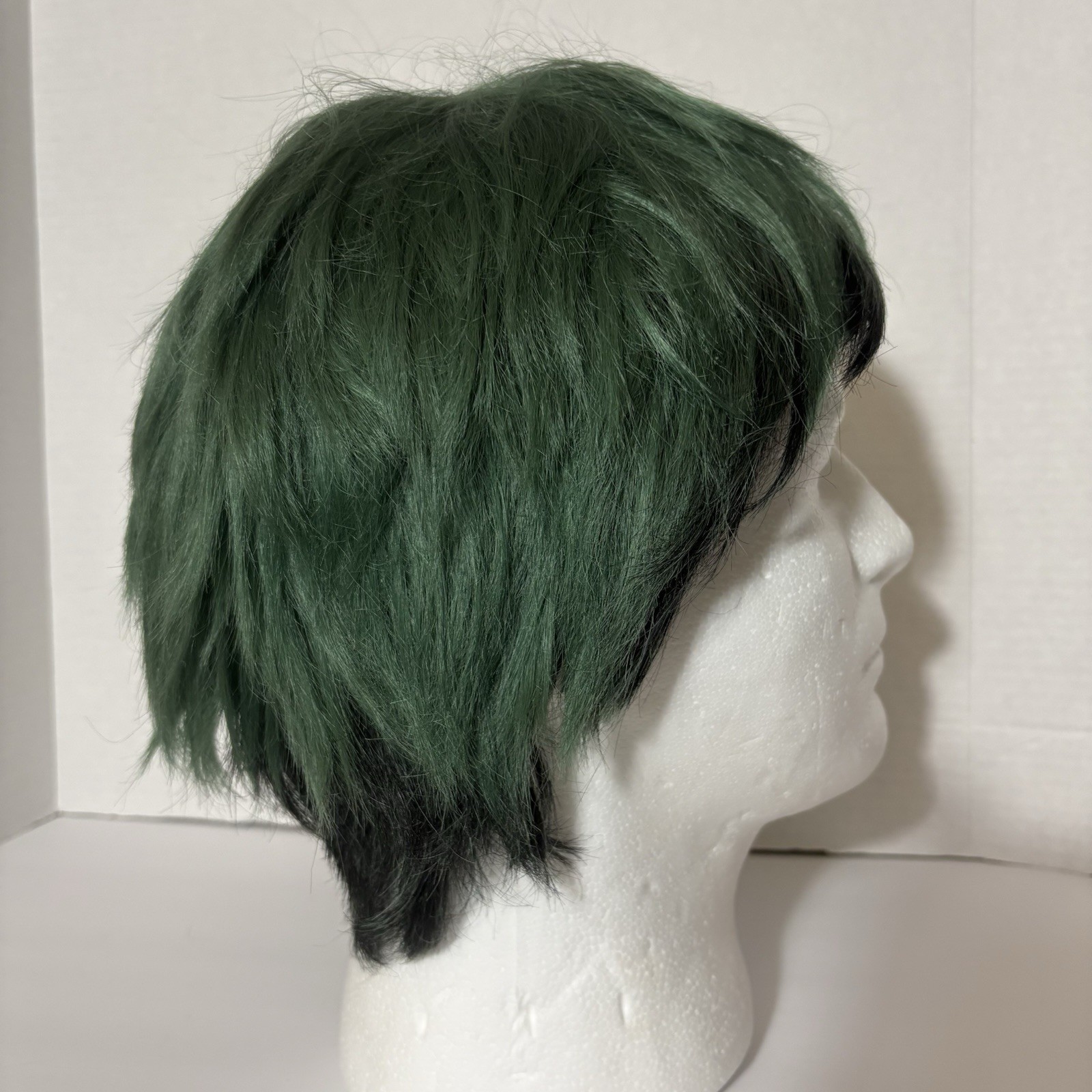 Dark Green and Black Short Layered Deku Kasou Wig My Hero Academia