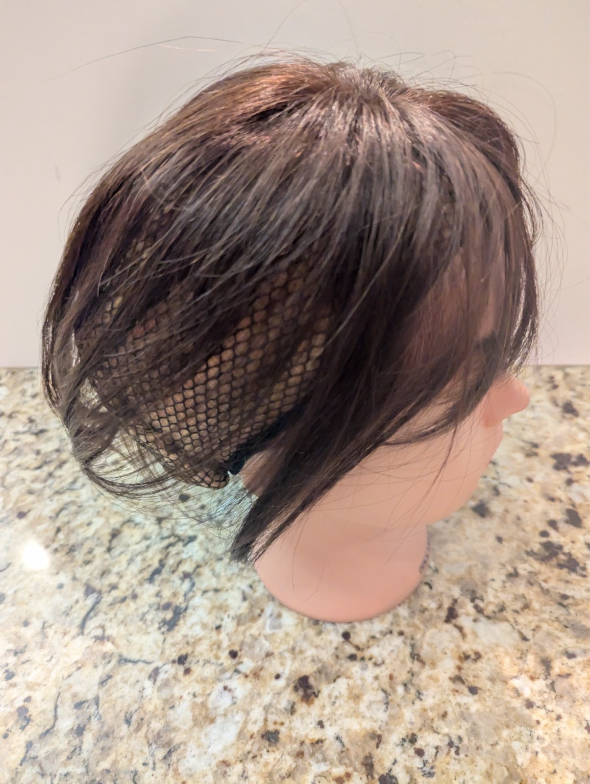 Hand-woven Hair Piece Toupee F233-25CM Human Hair Mocha Brown