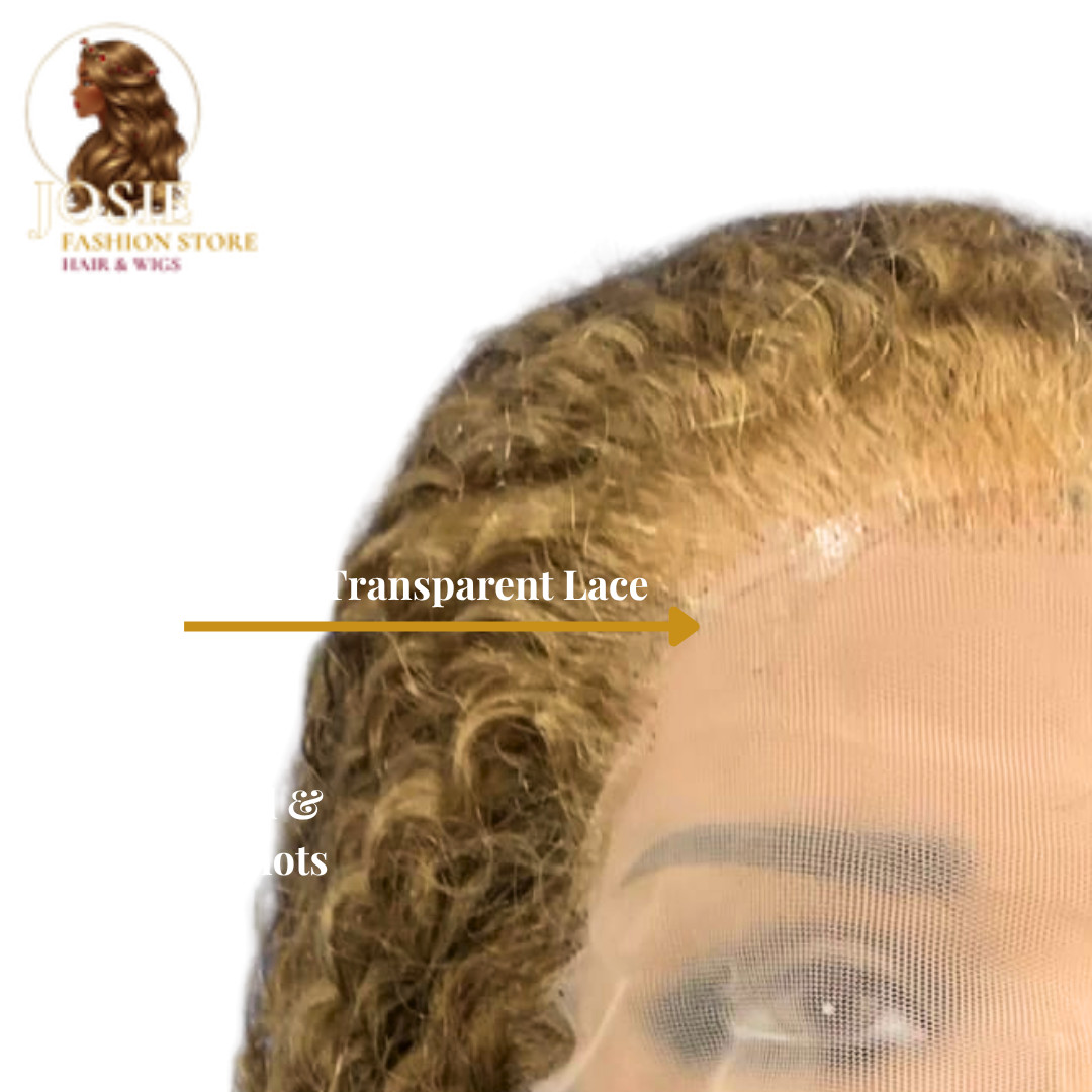 20″ Jerry Curl Lace Front Wig Honey Blonde #27 100% Human Hair HD Lace Glueless