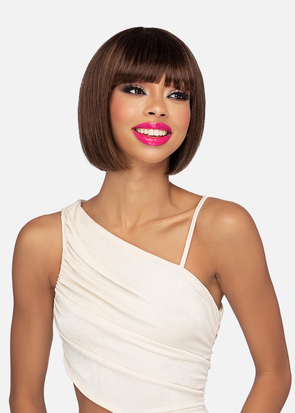 Vivica A. Fox Deo Human Hair Pure Comfort Cap Wig Color 1B Off Black