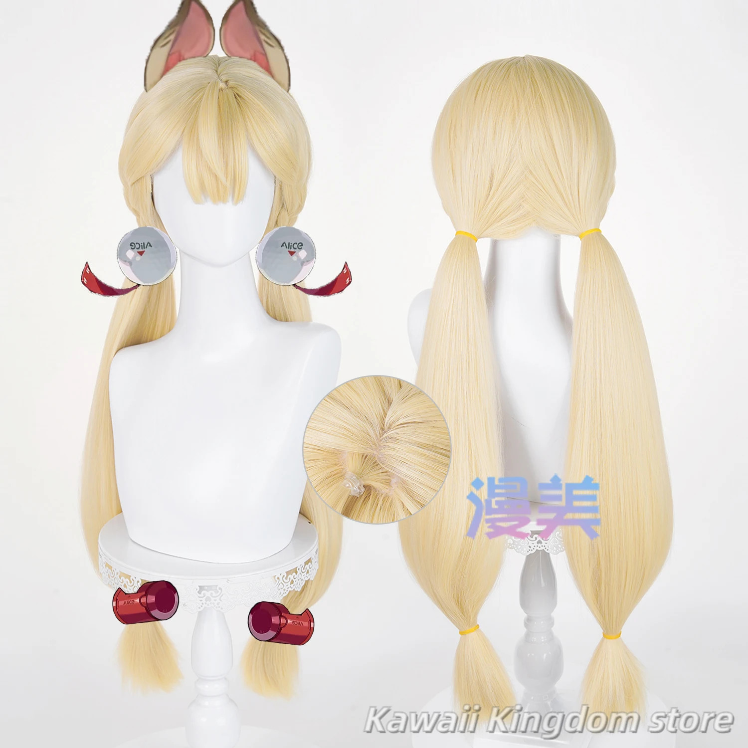 Zenless Zone Zero Alice Thymefield Wig Heat Resistant Synthetic Hair Halloween