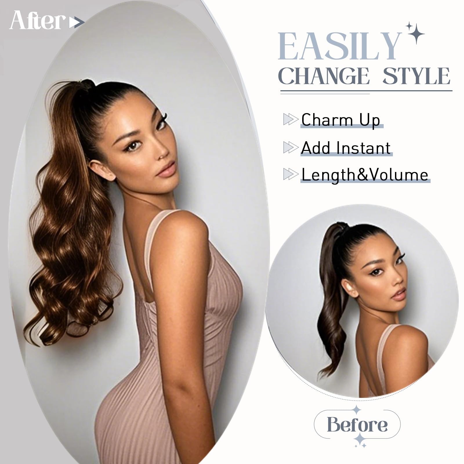 Rich Choices Claw Clip Ponytail Extension Real Human Hair Clip In Long Remy