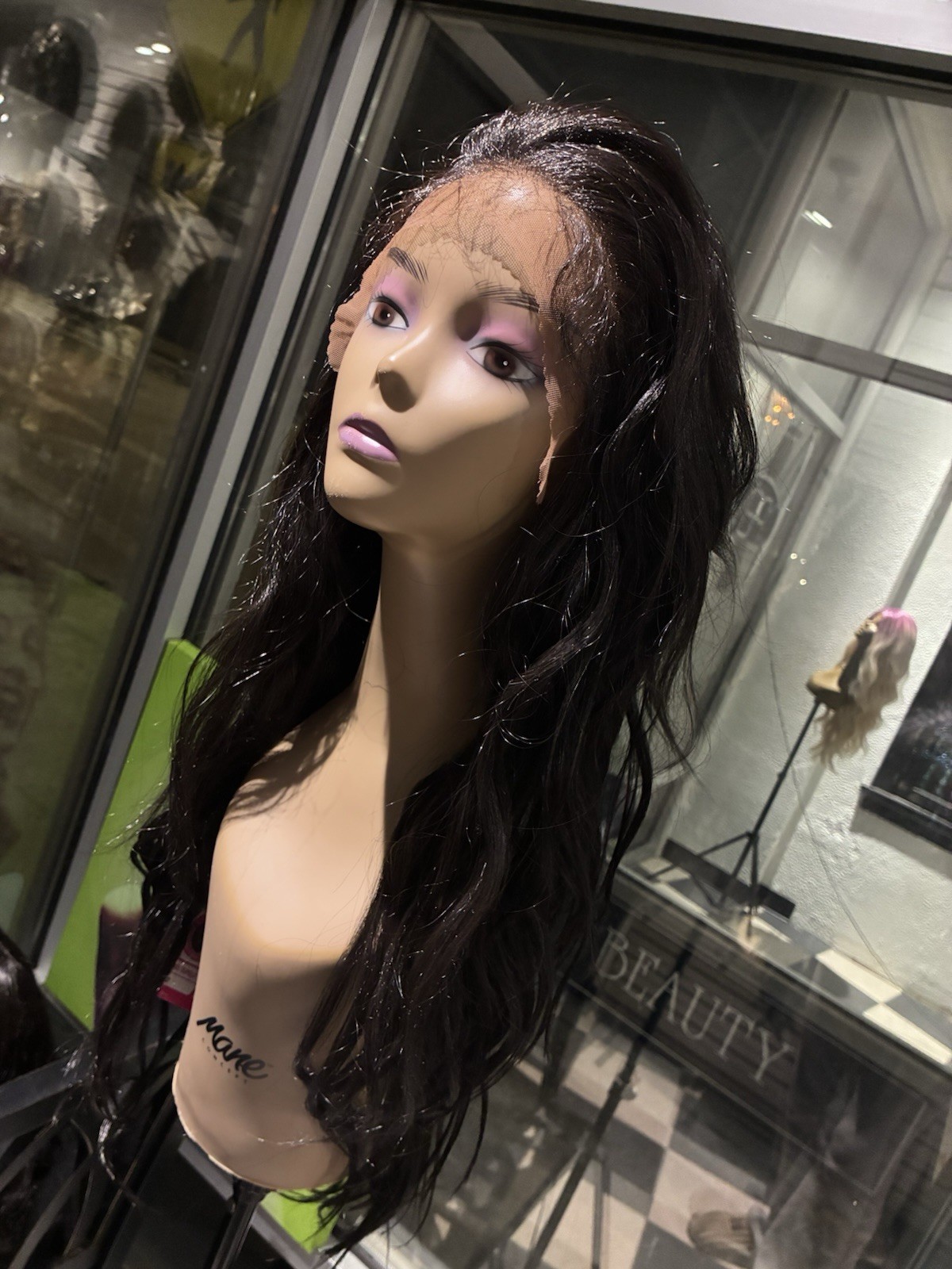 Baby hair Freepart Human Hair Blend Lacefront Wig