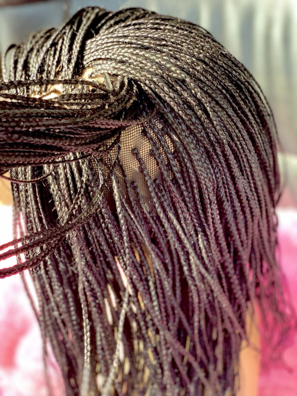 Ready to ship braided wigs for black womens, free parting, short hair wigs gifts