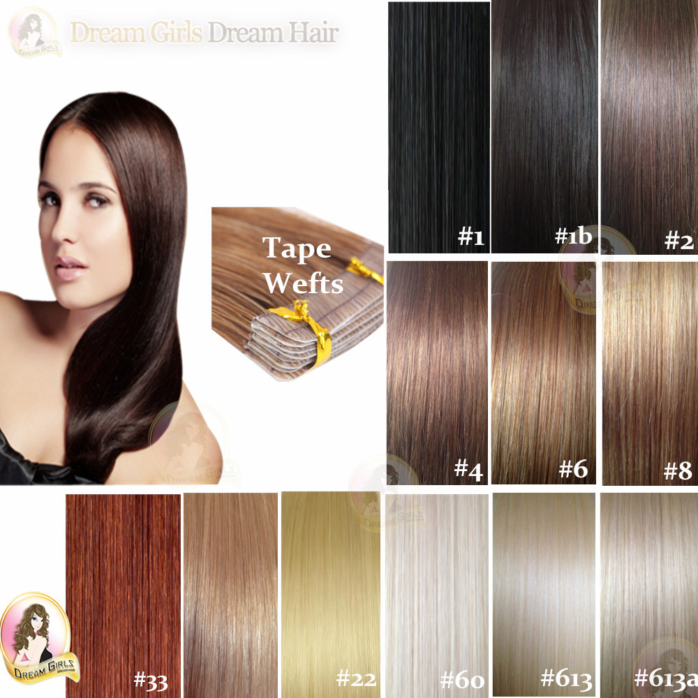 20″ Indinan 100% Human Tape Hair Double Drawn Black/Brown/Blonde Extensions 20p