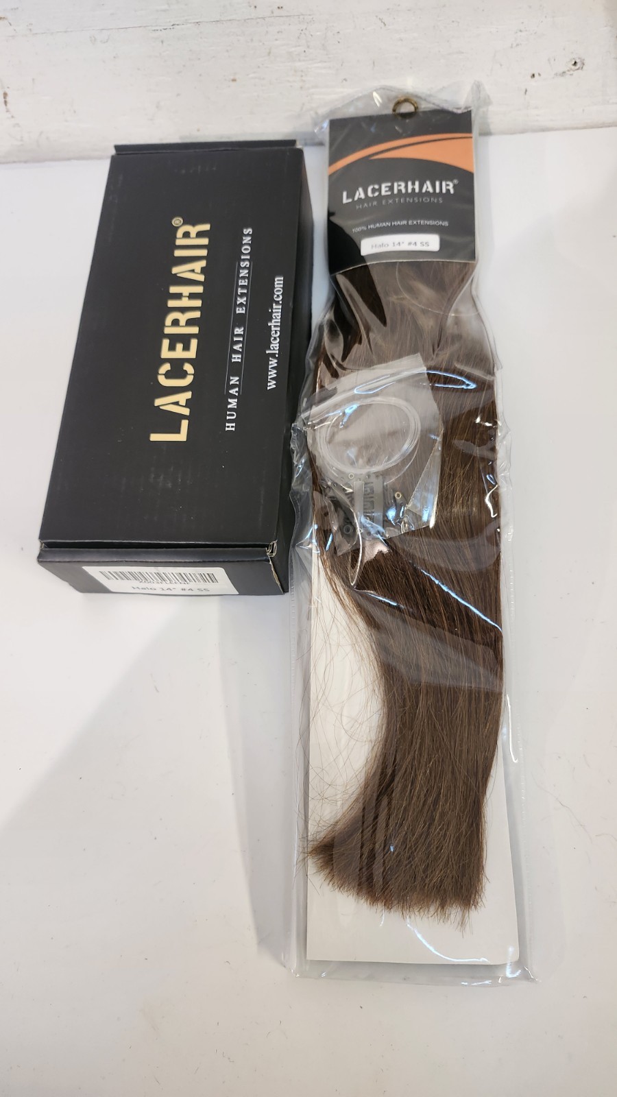 Lacerhair Halo 14″ Human Hair Extensions Mib Brown