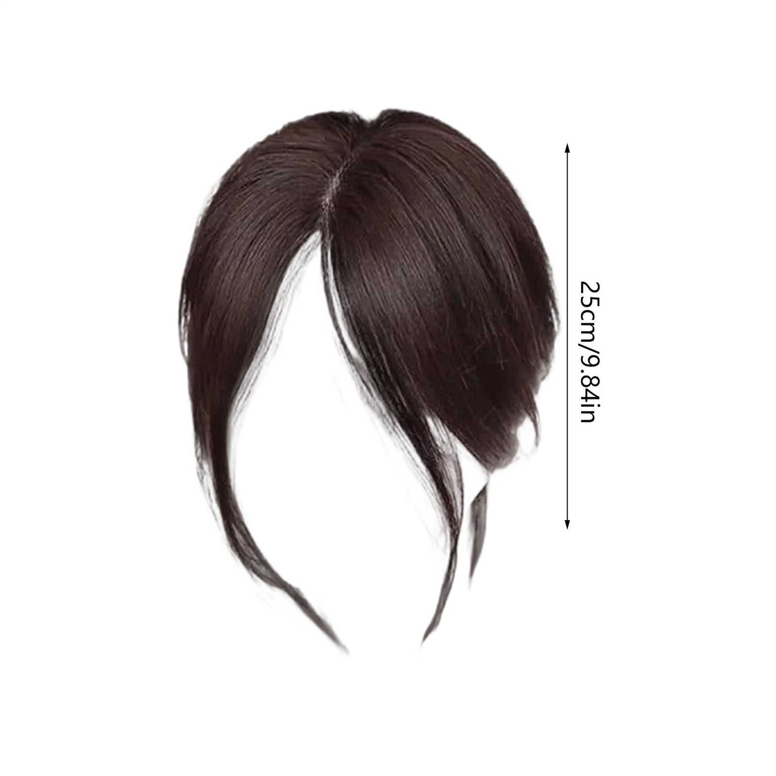 Human Hair Bangs Side Fringe Women Middle Part False Bangs Clip-in Hair