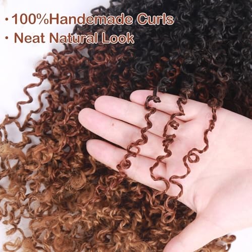 Yanky Twist Crochet Hair 9 Packs Mini Passion Twist Crochet 12 Inch 1B/30/27