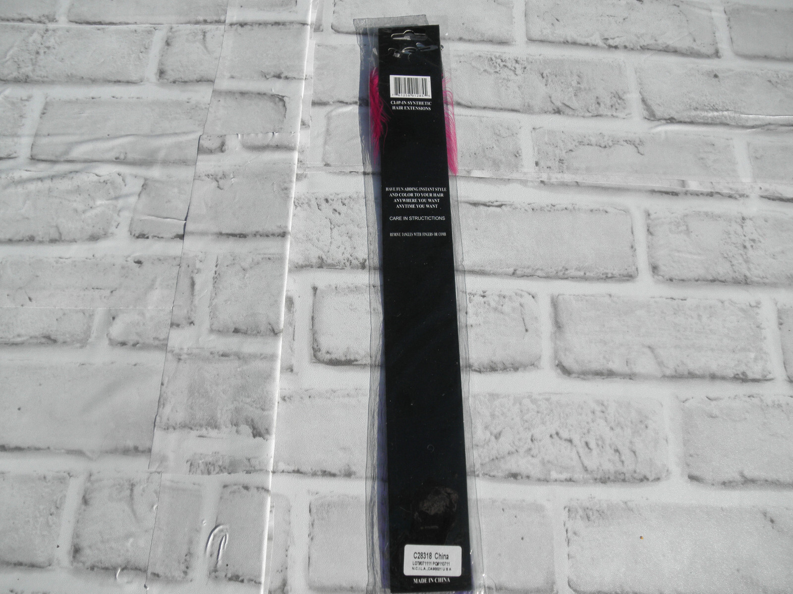 NEW SYNTHETIC FEATHER HAIR EXTENSION (MULTI-COLOR PINK,GRAY, PURPLE) 15″ LONG #3