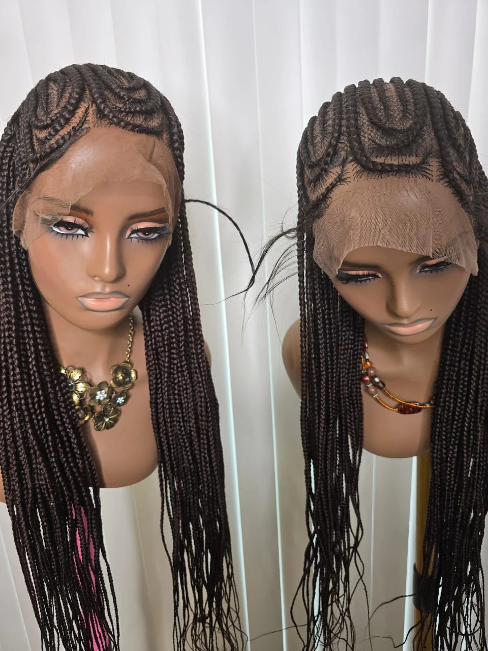 Black Cornrows Style Wig for Easy Styling with Natural Look