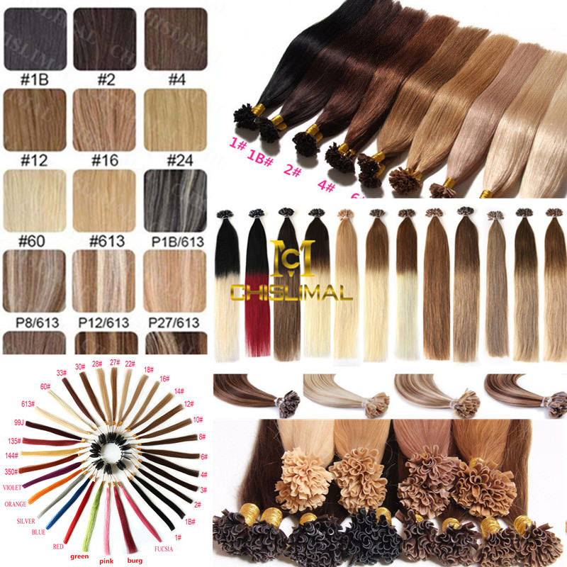 12″14″16″18″20″22″24″26″28″ U/Nail Fusion Keratin Tip Remy Human Hair Extensions