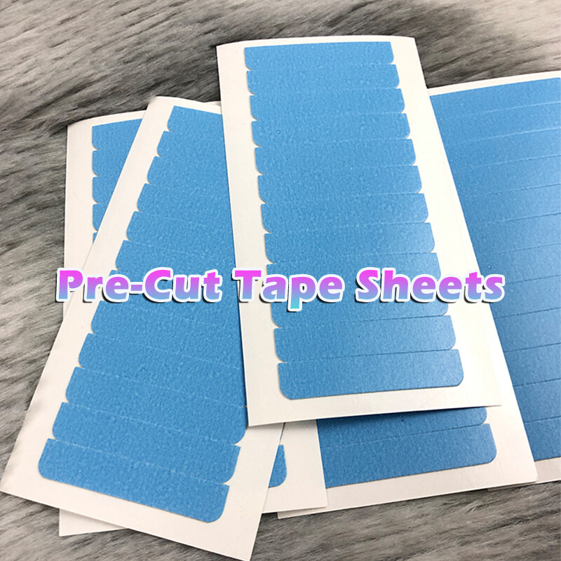 Pre-cut Tape Sheets Replacement Adhesive Tape For Glue On Human Hair Extensions