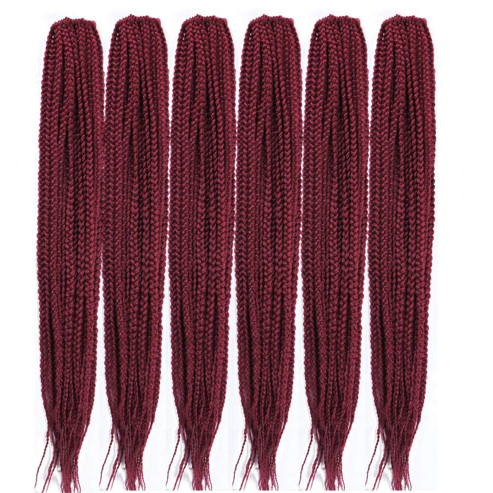 Mayloss 6 Packs/Lot 14/18/24/30 Inch 1Cm 20 Strands/Pack Thin 3X Braid Crochet