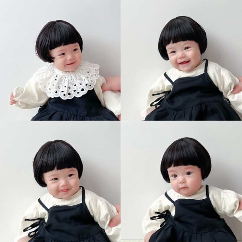 Stylish Hair Accessories for 1-3 Years Kids Lovely Baby Cosplay Hat Wig Headwear