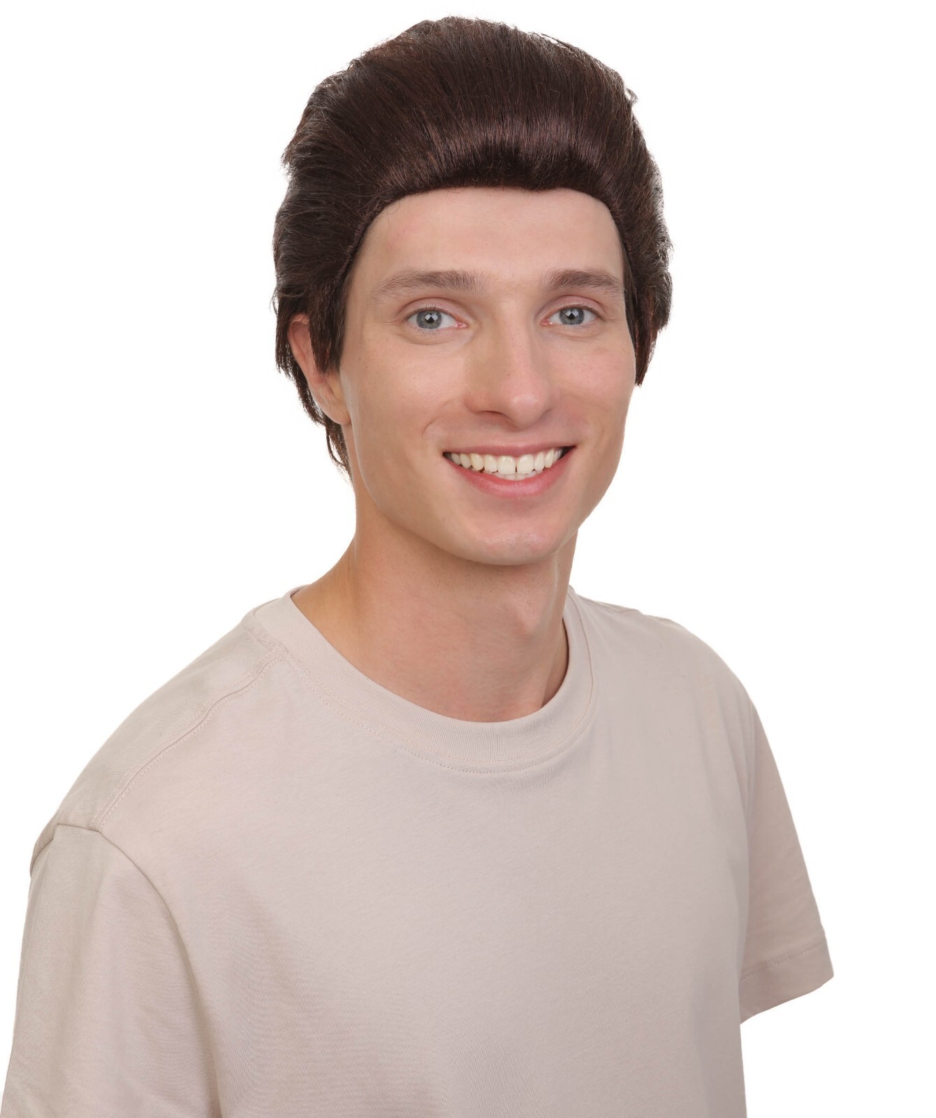 Adult Men’s Animated Cartoon Sea Monster Movie Dark Brown Slicked Wig HM-1536