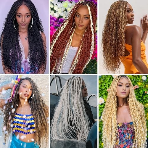 Ocean Wave Crochet Hair 3 Packs 30 Inch Deep Twist 30 Inch (Pack of 3) #1B