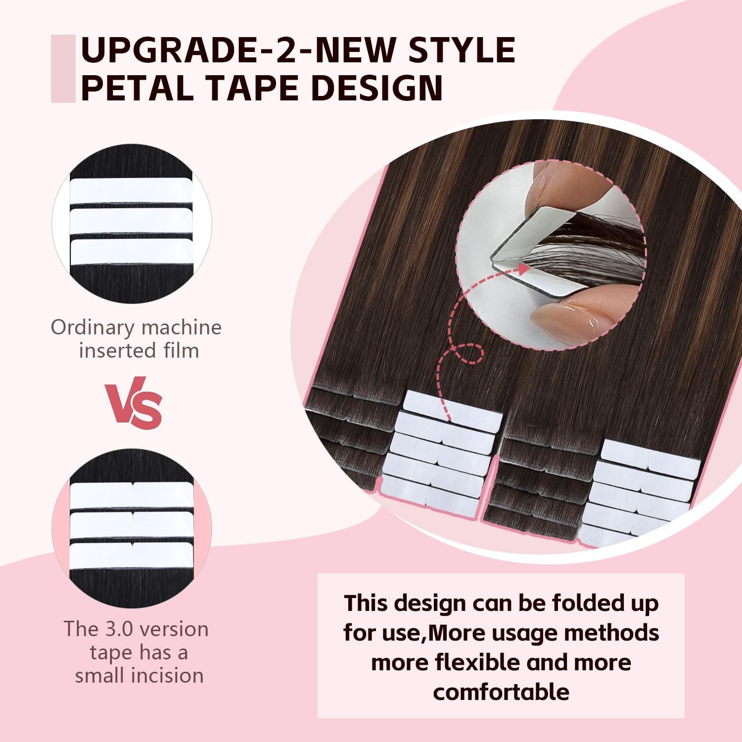 Sweetmet 3Rd-Generation Pro3.0 Invisible Tape In Hair Extensions Human Hair