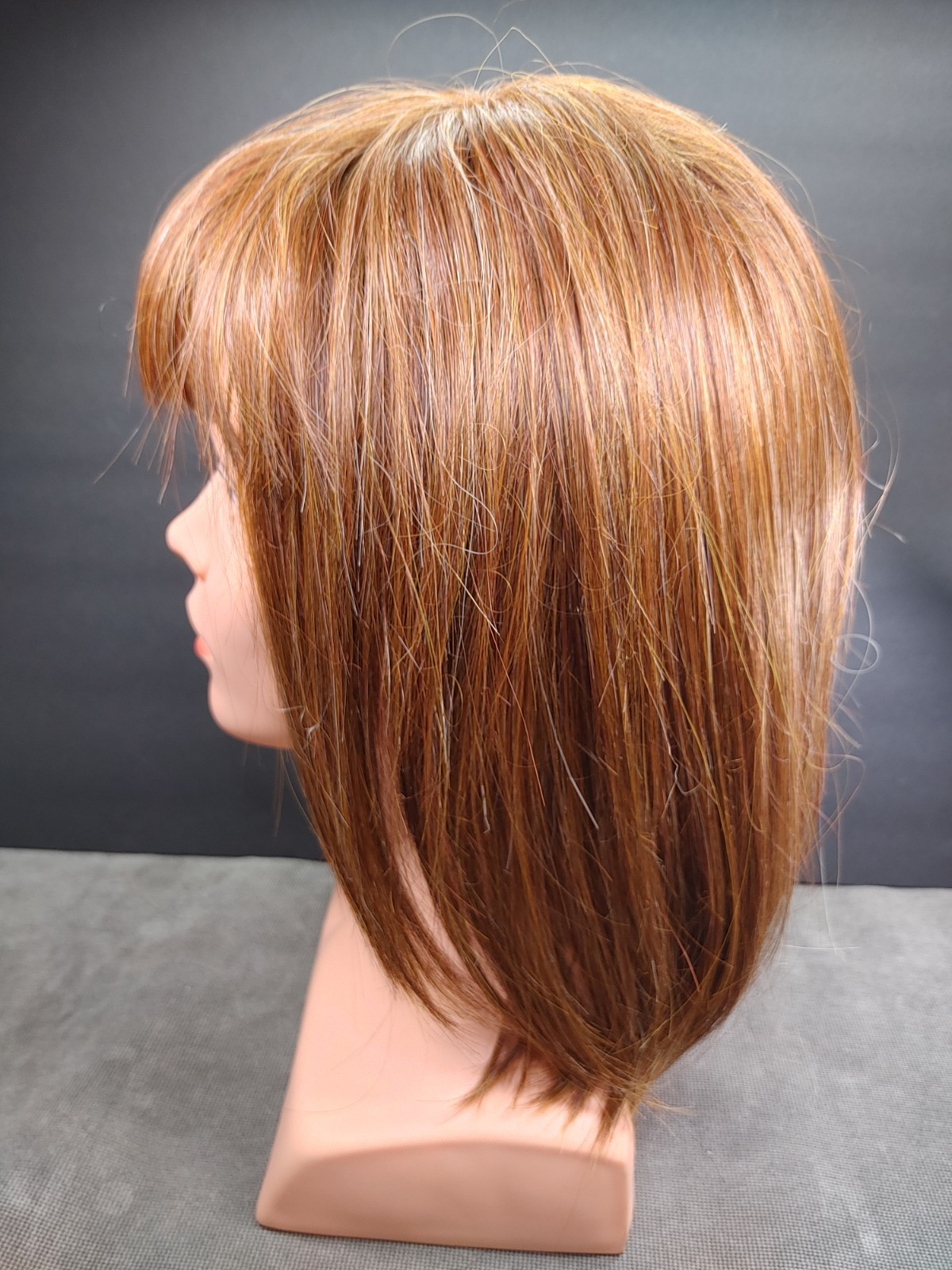 Hair2Wear Wig Lace Front Mono Part Style: Cover Shot w/Bangs Red Auburn