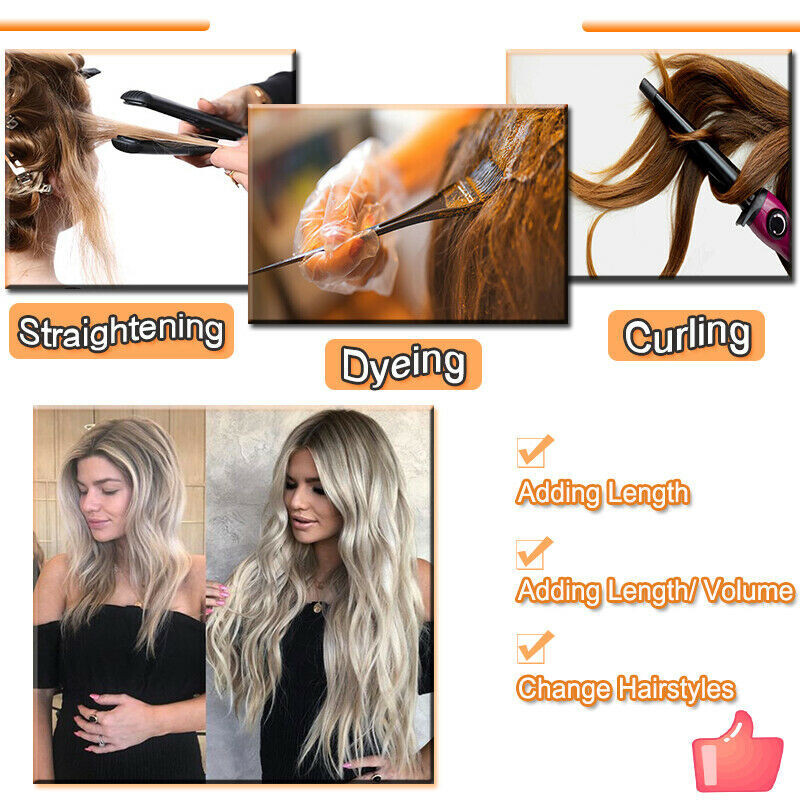 Invisible Tape-In Human Hair Extensions Skin Weft Remy Hair Ombre Thick 60pc US