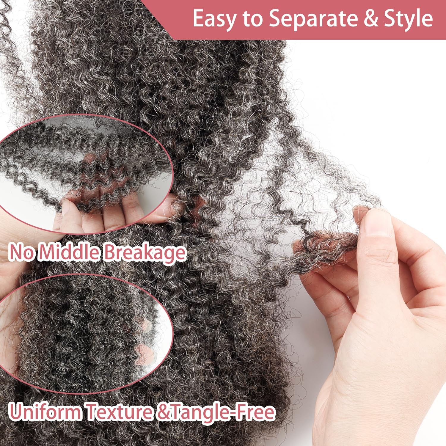 Ev&Et Evet Pre-Sretched Afro Kinkys Bulk Human Hair Human Hair For