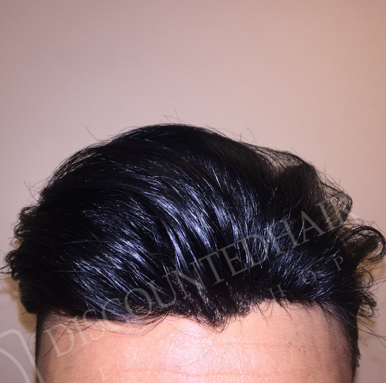 Mens Toupee Hair Replacement System Unit Hairpiece BIO Thin Skin Human Hair