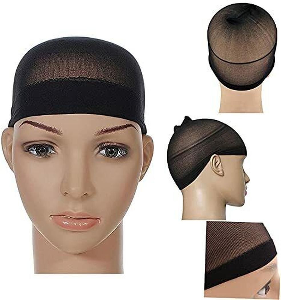 8 x Under Cover Wig Stocking, Wig Cap 4×2 Pack Nylon Black HA-25