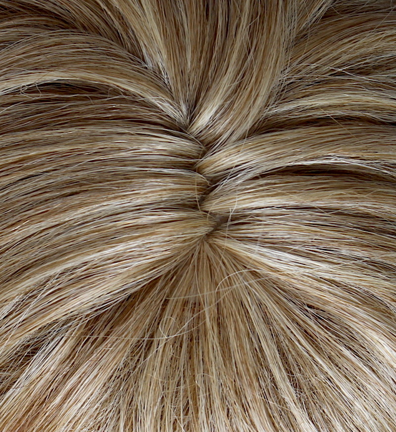 Long Human hair blend Full Wig Heat OK Curly Blonde Mix 27-613 NWT WBT