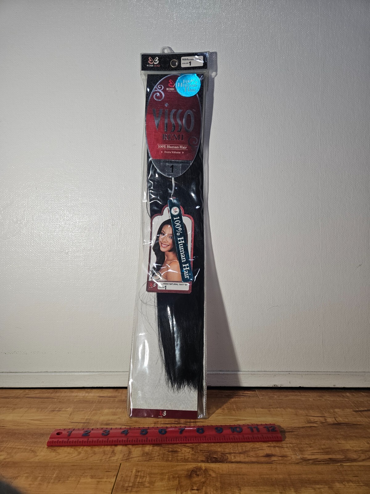 Bobbi Boss Visso 100% Remi Human Hair Soft Silky 16″ Jet Black