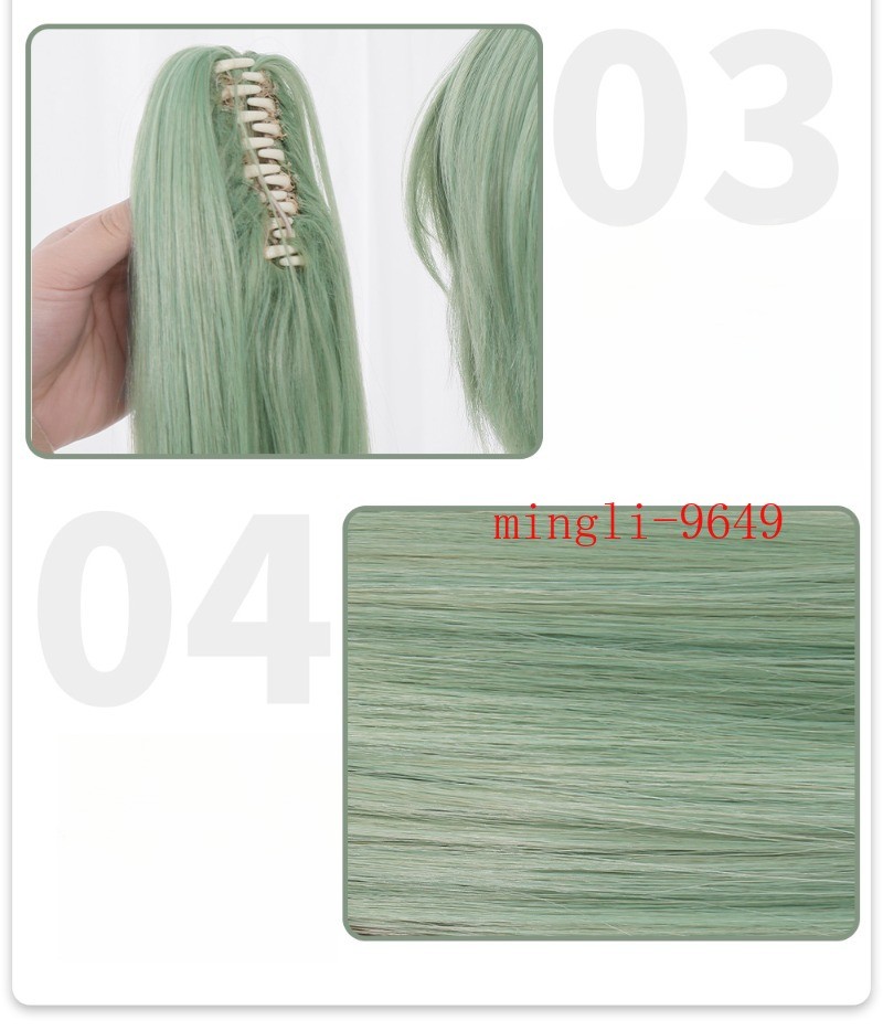 Zenless Zone Zero Corin Wickes Wig Green Long Hair Hairpiece Prop Dual Horsetail