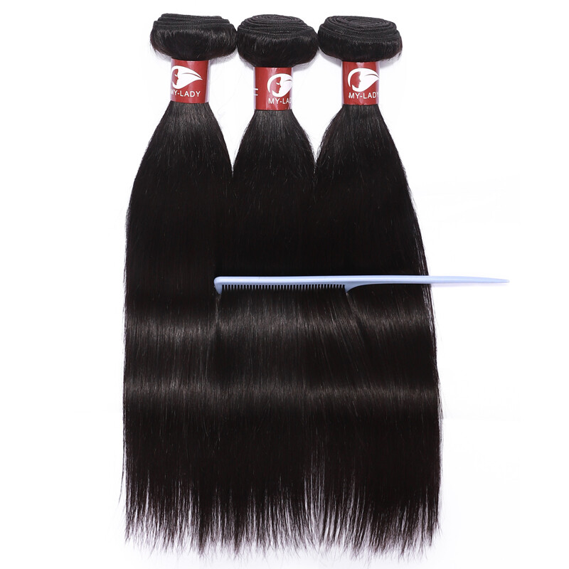 Thick 1-4 Bundles Peruvian Virgin Human Hair Extensions Weave Weft Long 28 30 US