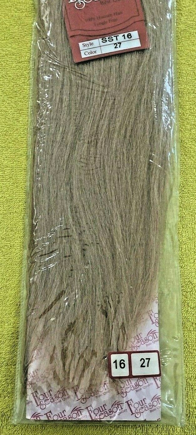 Sew in Weft Hair Extensions 100%Real Human Hair Tangle free 16″ #27 Blonde