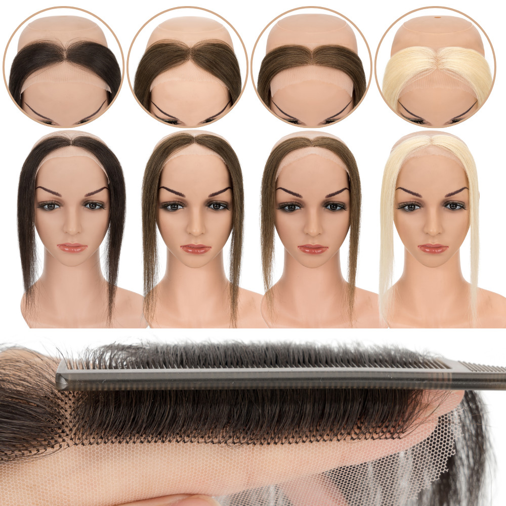 AAAA+ Hairline 100% Human Remy Hairpiece Toupee Lace Bace Hand-tied Hair Patches