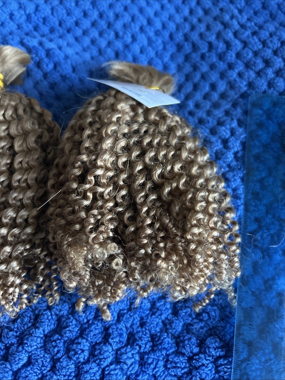 3 Bundles Human Hair 12” Bulk For Braiding NO WEFT Golden Blonde Color #27 FRESH