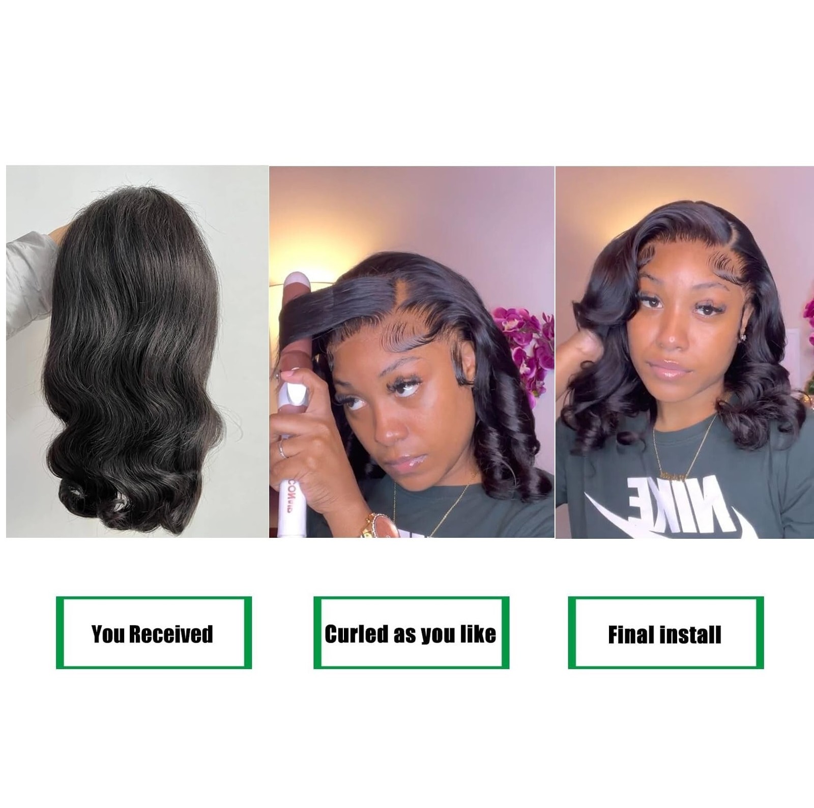 Bob Wear and Go Glueless Wigs Human Hair 13×4 Pre Cut Body Wave Lace Front Wig