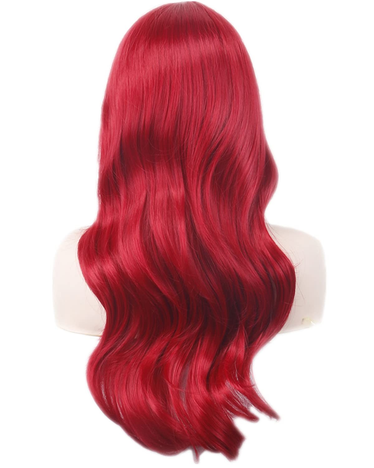Wigs 28″ Long Wavy Hair Heat Resistant Cosplay Wig for Women (Red)