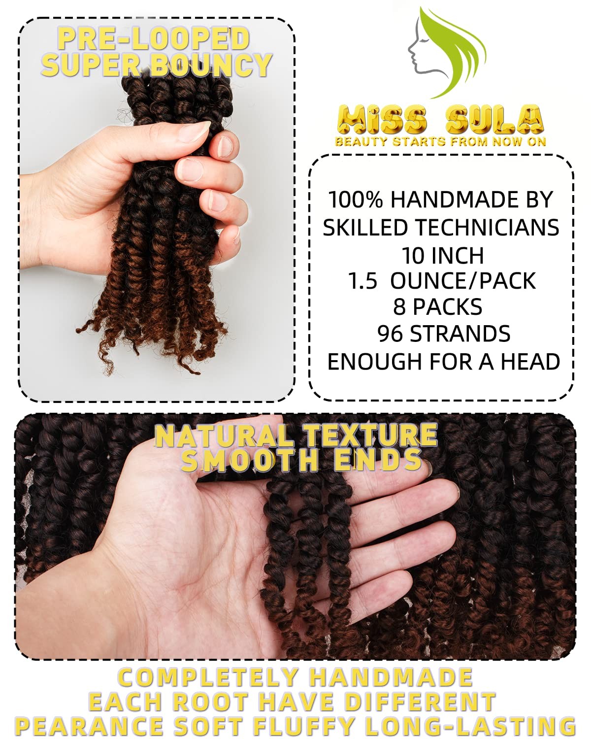 Miss Sula Passion Twist Hair-Pre-Twisted Passion Twistspre-Looped Crochet
