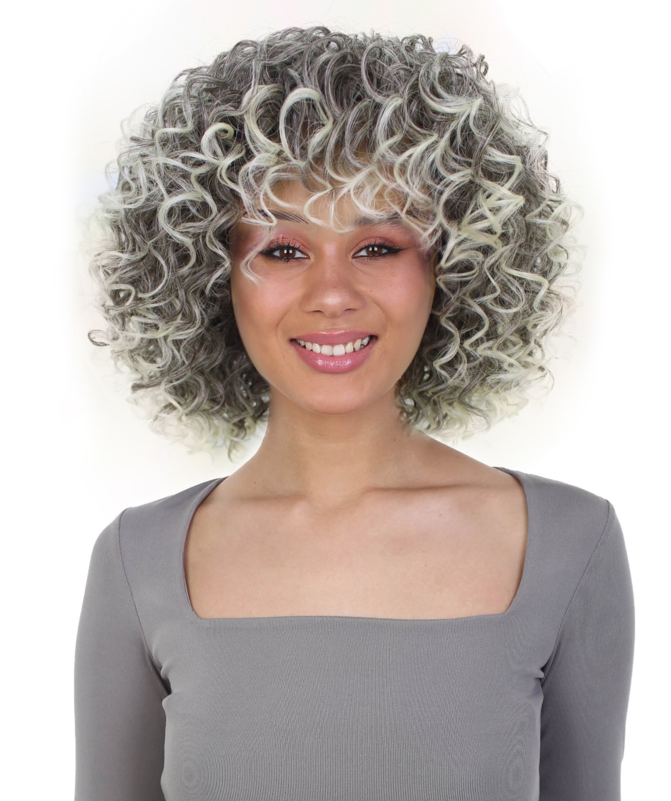 LUXLUXE Gabrielle Curly Pixie 11.5 in Long Full Wig No Lace,BF-0007