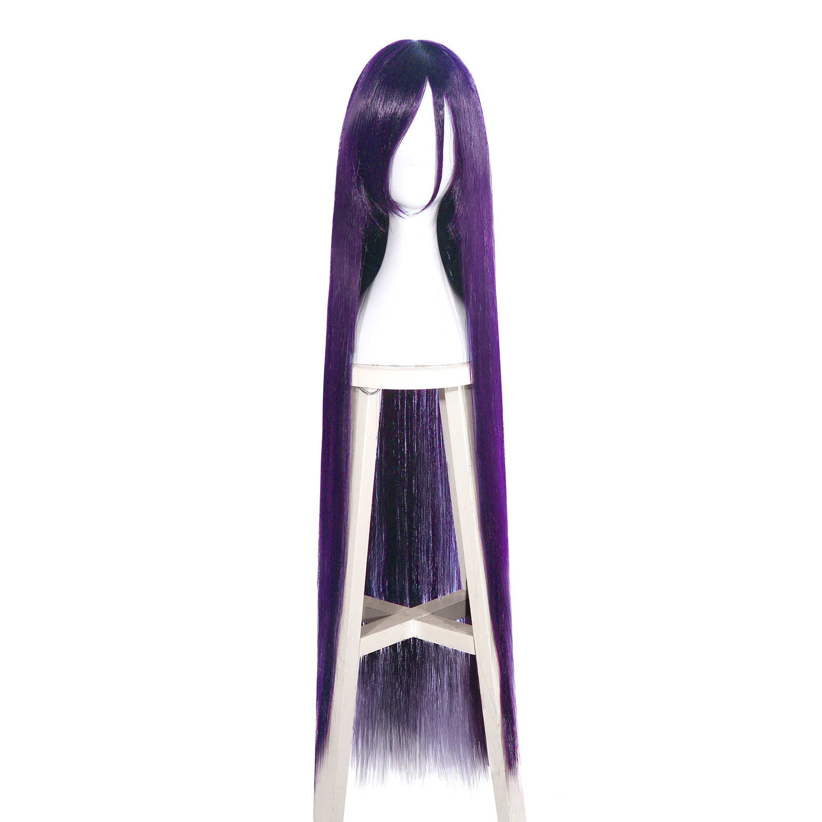 LOL buys a pair of straight purple role-playing wigs
