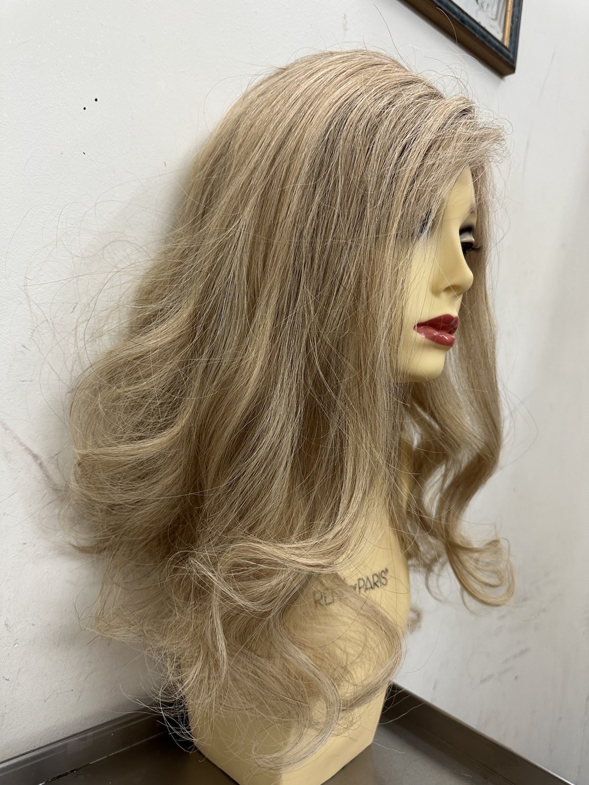 RAQUEL WELCH TOPPER-TOP BILLING 16″-14/88SS Wheat-HUMAN HAIR-MonoTopBASE8.5″X10″