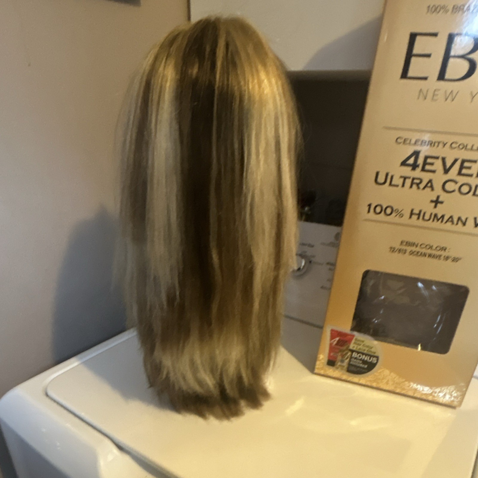 EBIN New York 4Ever Ultra Color Human Hair Wig T2/613 Straight 18-20 in