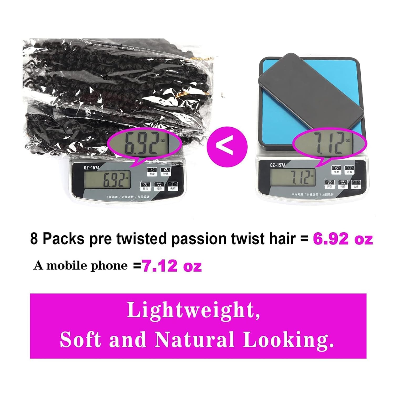 8 Pack Passion Twist Crochet Hair 10 Inch Pre-twisted Short Crochet Passion T…